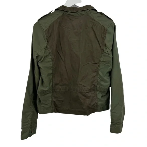Lucky Brand Military Utility Jacket Olive Green Size Medium - Picture 4 of 9